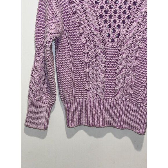 Veronica Beard Lilac Eleonor Cotton Crewneck Sweater Size Small Womens ($398) - Picture 3 of 10